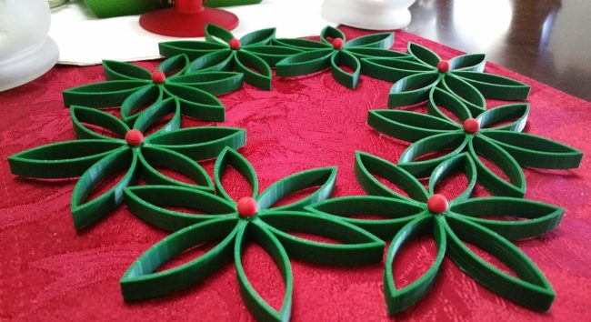 Guirlanda feita com impressão 3d para um Natal Criativo