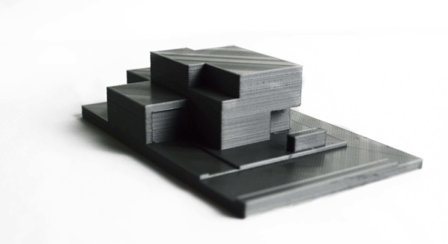 Foto de uma maquete em modelagem para impressão em 3D