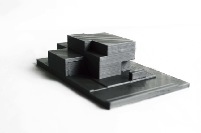 Foto de uma maquete em modelagem para impressão em 3D