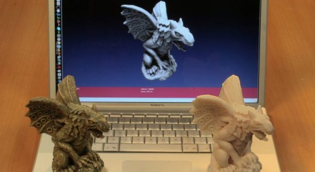 modelos em 3D computador