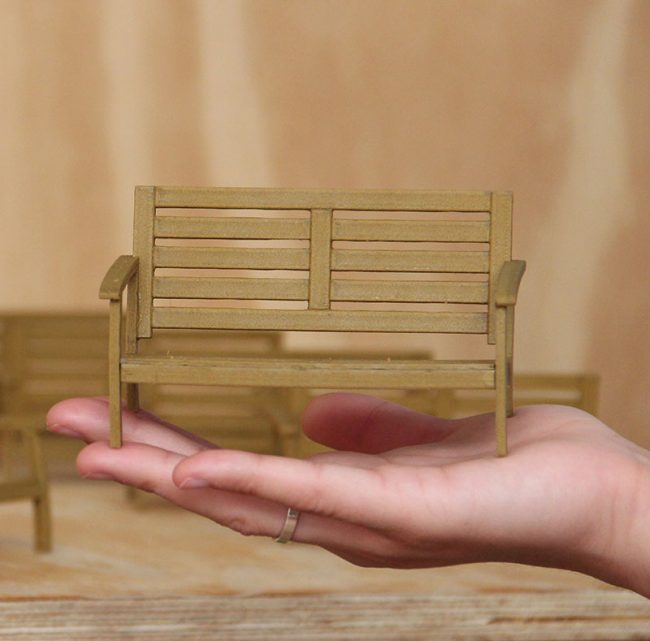 Imagem em close do móvel de madeira