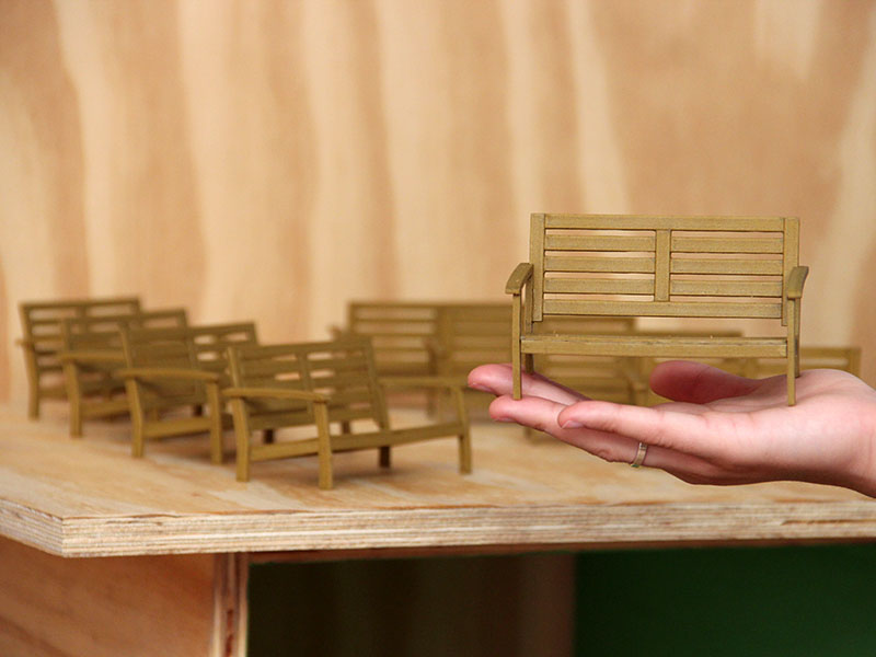 Apresentação prototipo em PLA madeira móvel